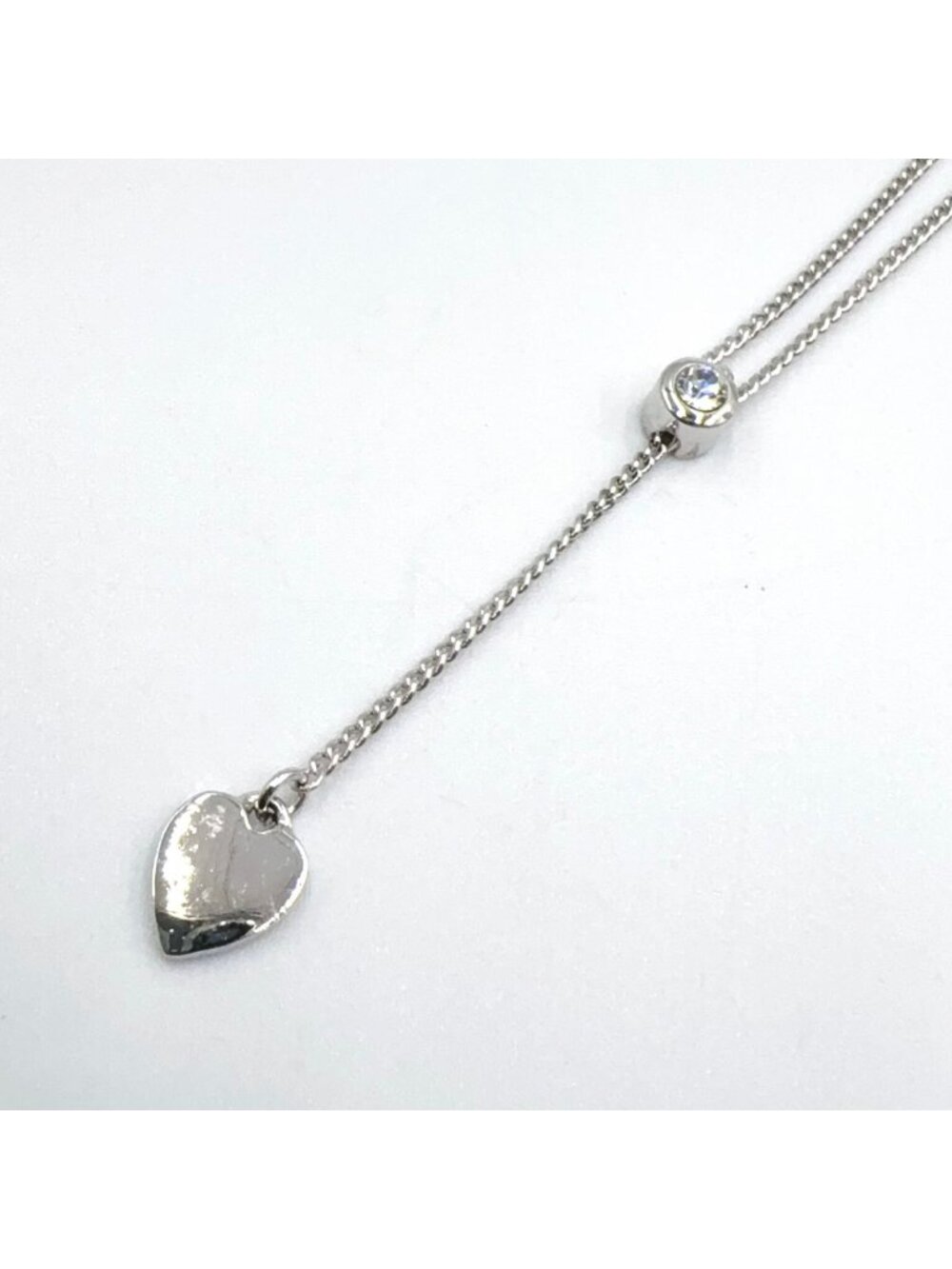 Dior Heart Y-shaped Silver Necklace